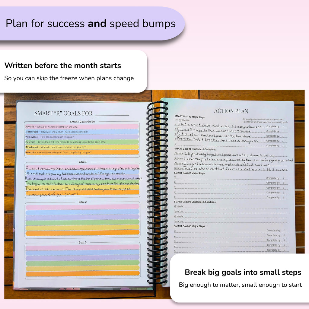 Hardcover ADHD-Friendly Planning System (Undated, 8.5" x 11")
