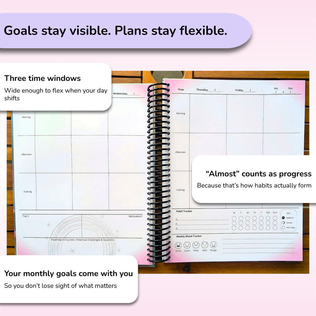 Hardcover ADHD-Friendly Planning System (Undated, 8.5" x 11")