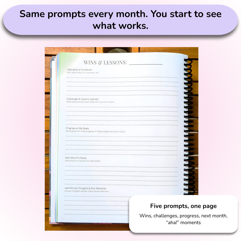Hardcover ADHD-Friendly Planning System (Undated, 8.5" x 11")