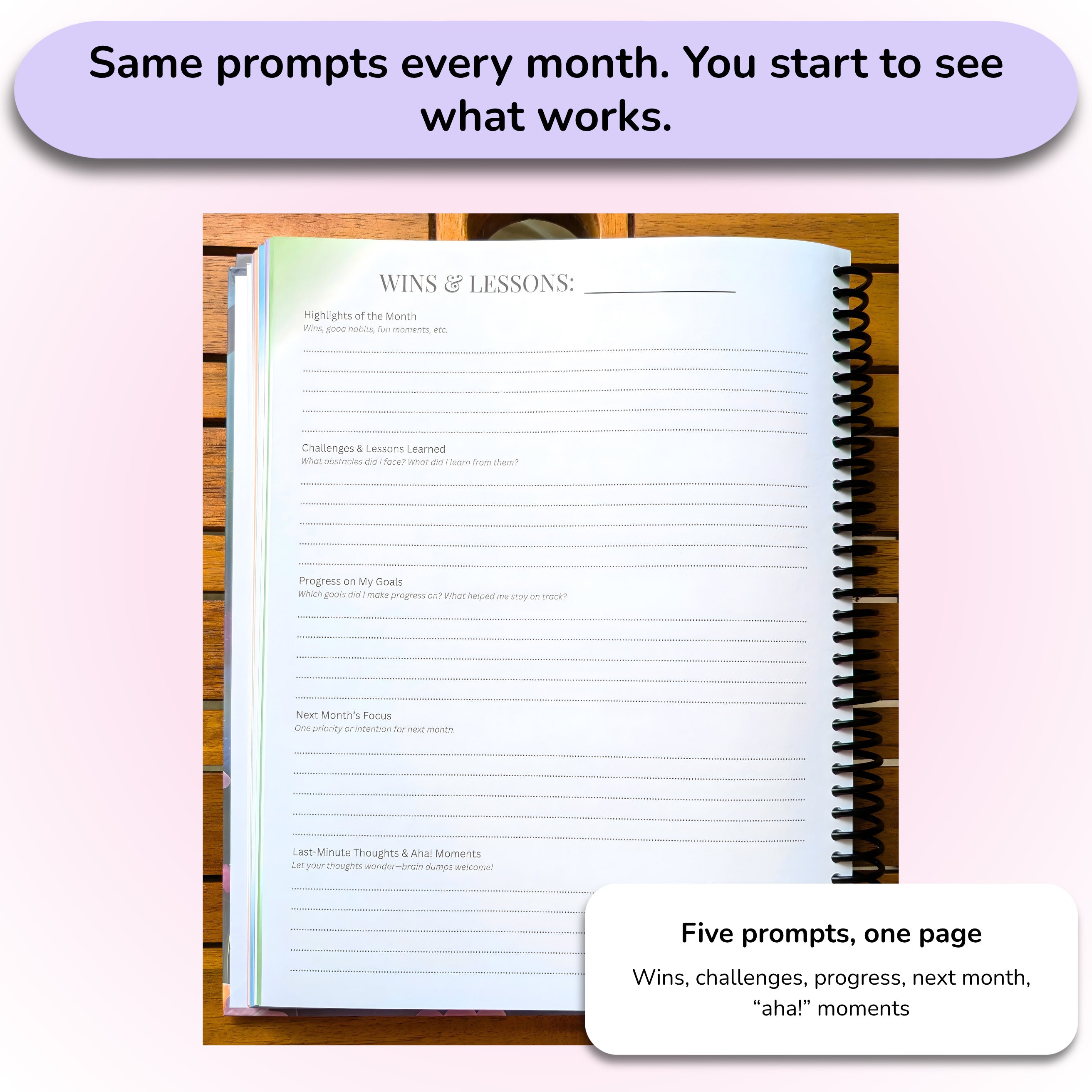 Hardcover ADHD-Friendly Planning System (Undated, 8.5" x 11")