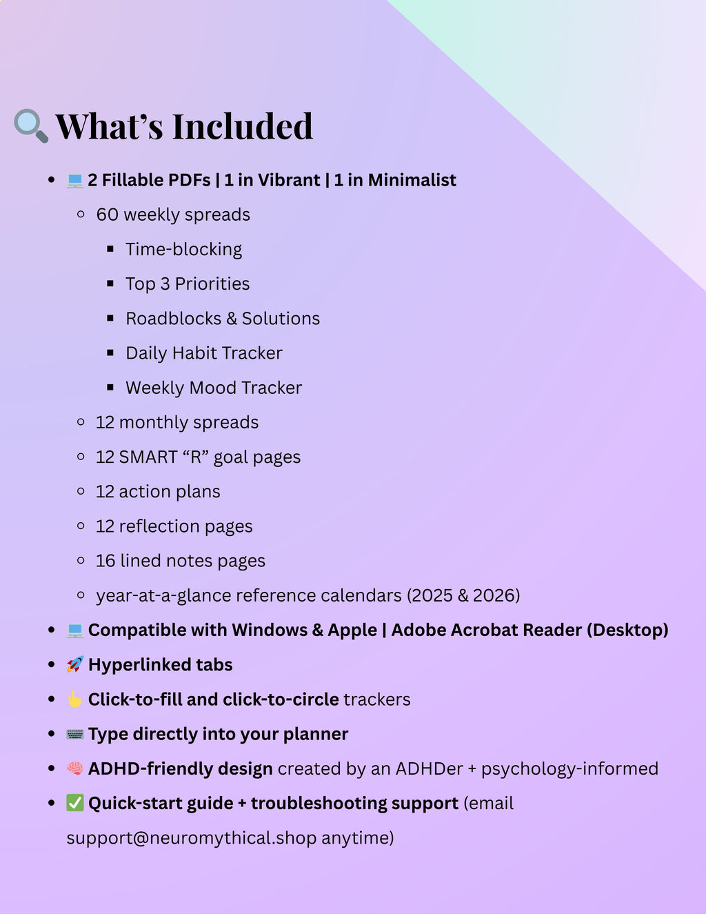Fillable Digital Planner for Laptops & Desktops (Adobe Acrobat)